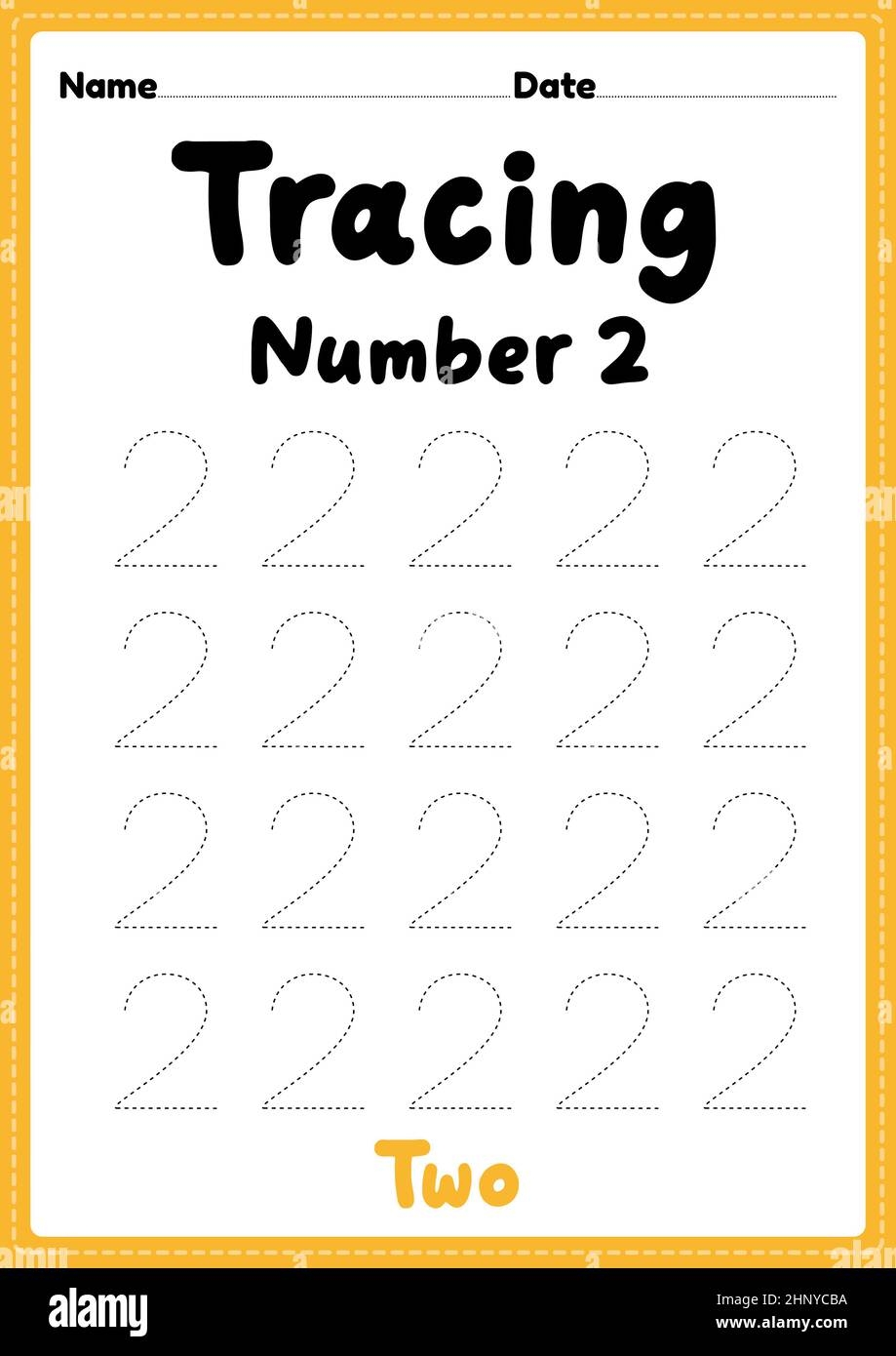 Tracing Number 2 Hi res Stock Photography And Images Alamy