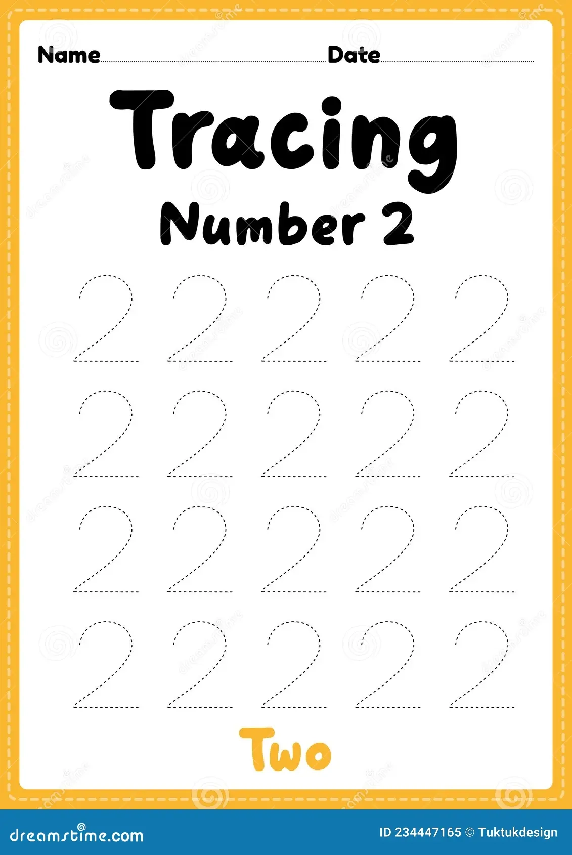 Number 2 Tracing