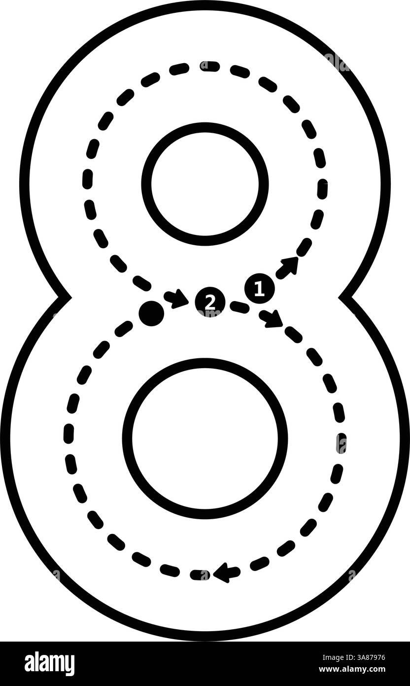 Tracing Number 8 Black And White Stock Photos amp Images Alamy