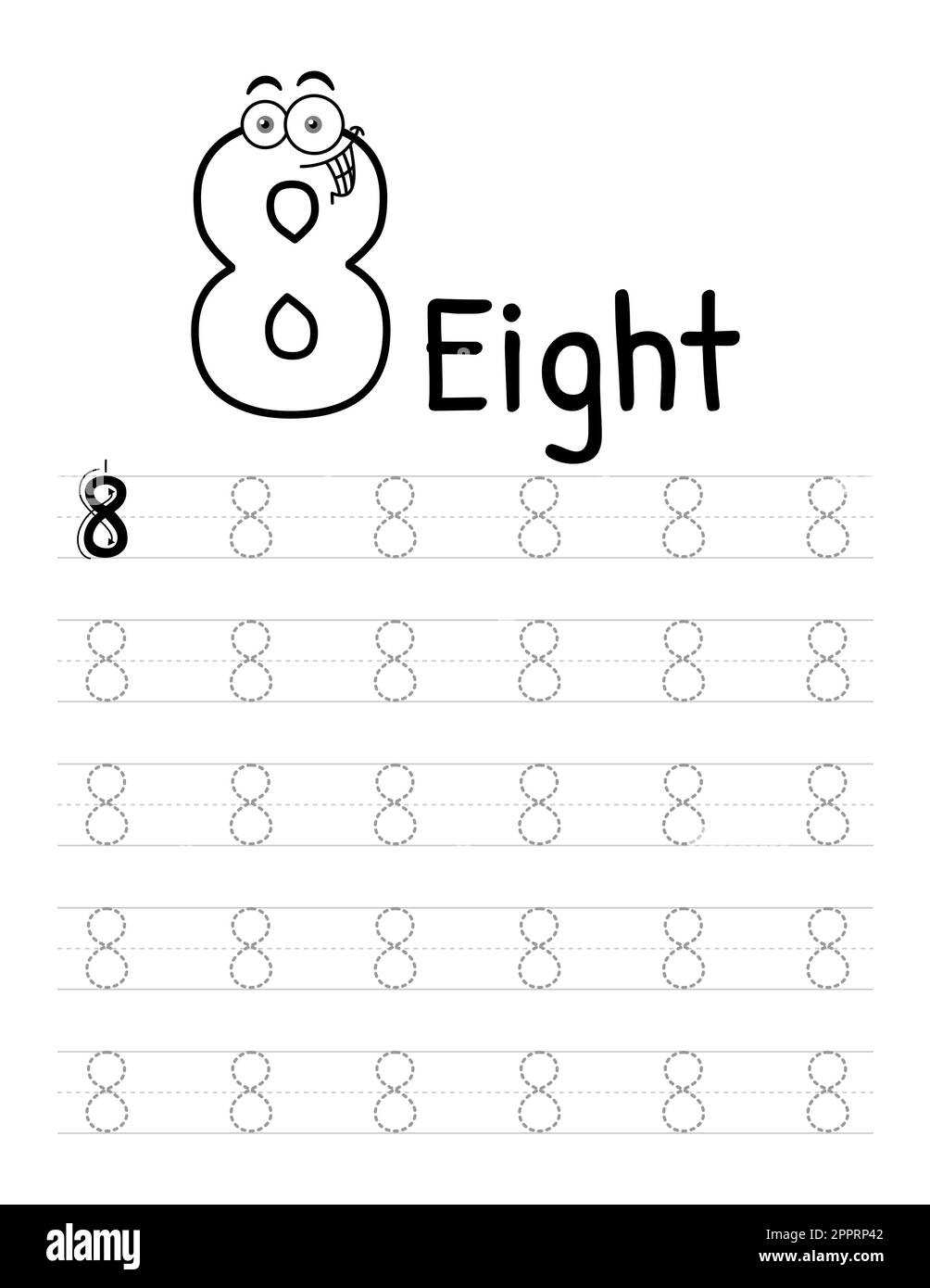 Tracing Number 8 Black And White Stock Photos amp Images Alamy