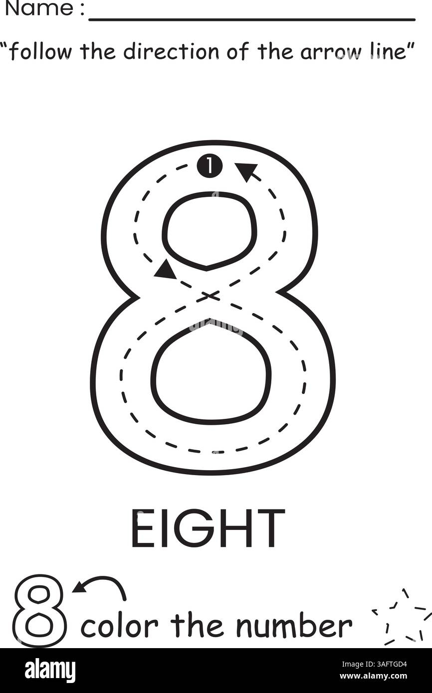 Number Tracing 8