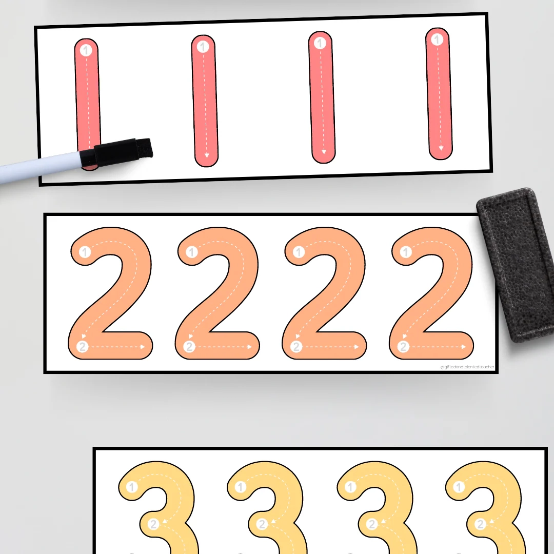 Tracing Number Mats 0 9 Gifted And Talented Teacher Teacher 