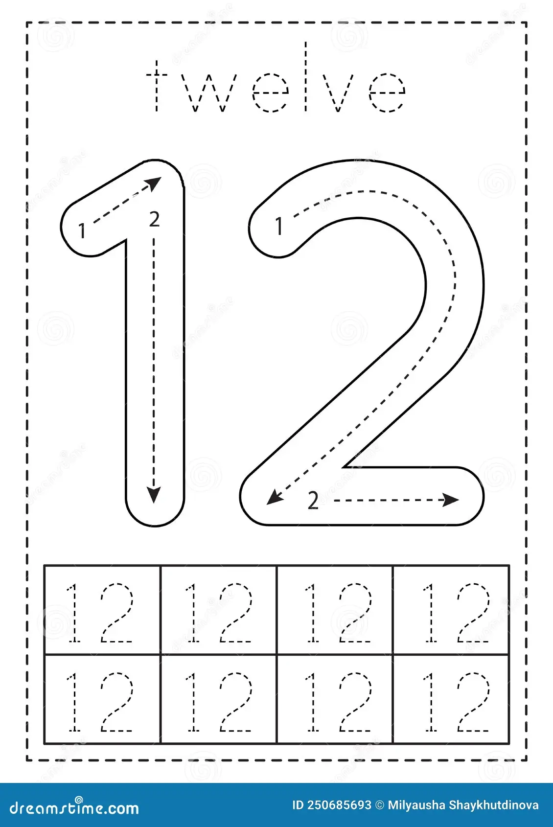 Number 12 Tracing