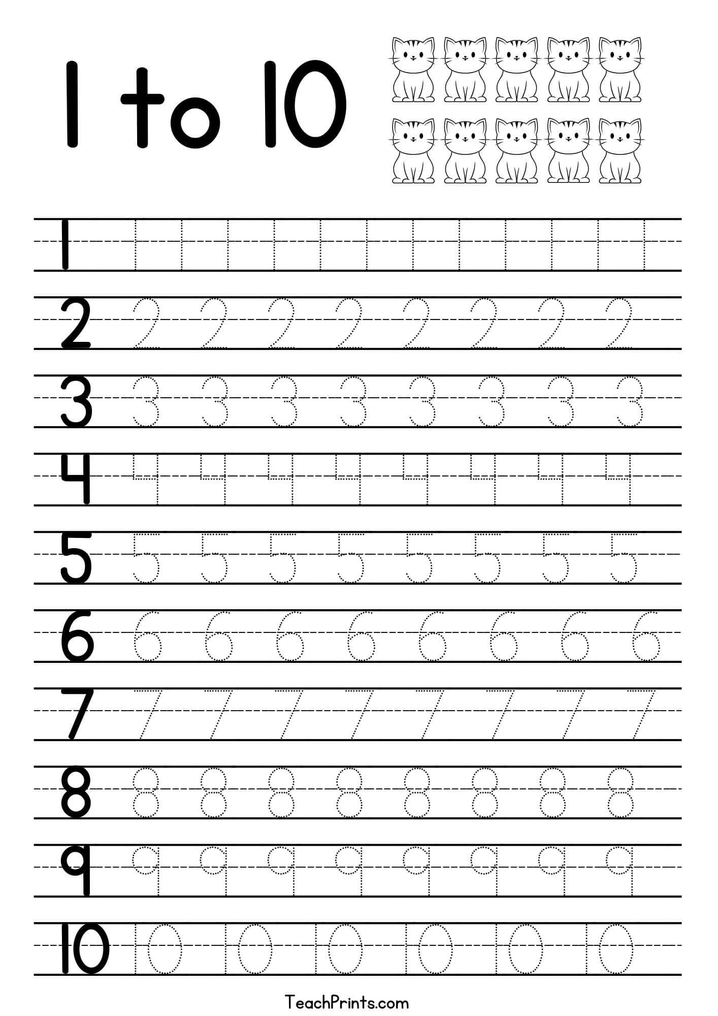 Numbers Tracing Worksheet