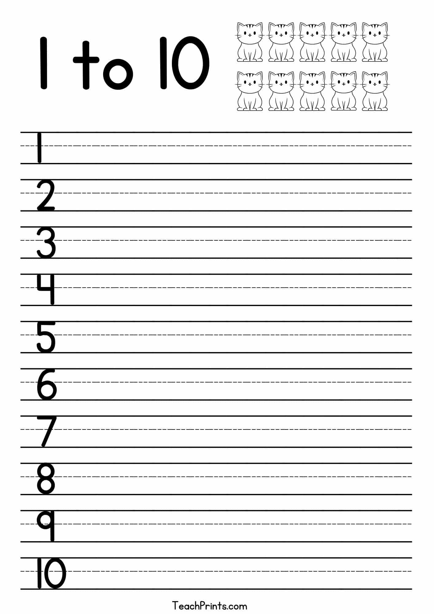 Printable Number Tracing Pages