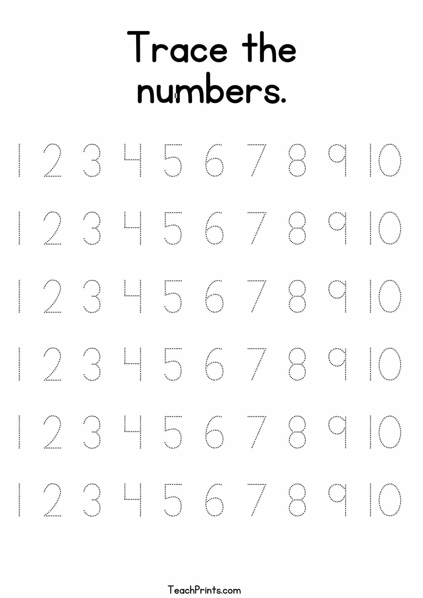 Tracing Numbers Activities For Preschool