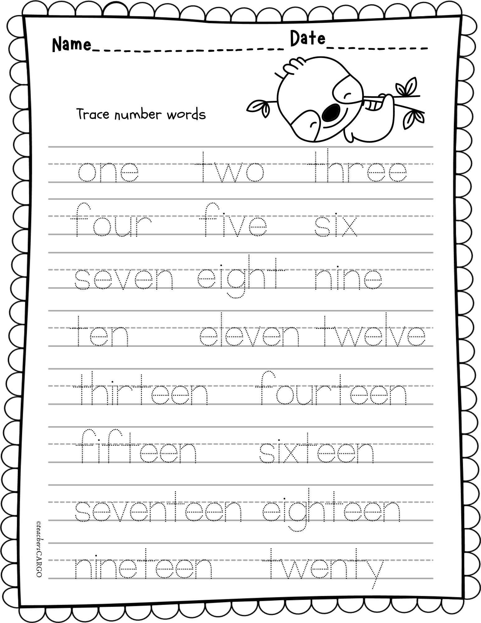 Tracing Numbers 1 20 Writing Numbers 1 20 Worksheets Fill In The 