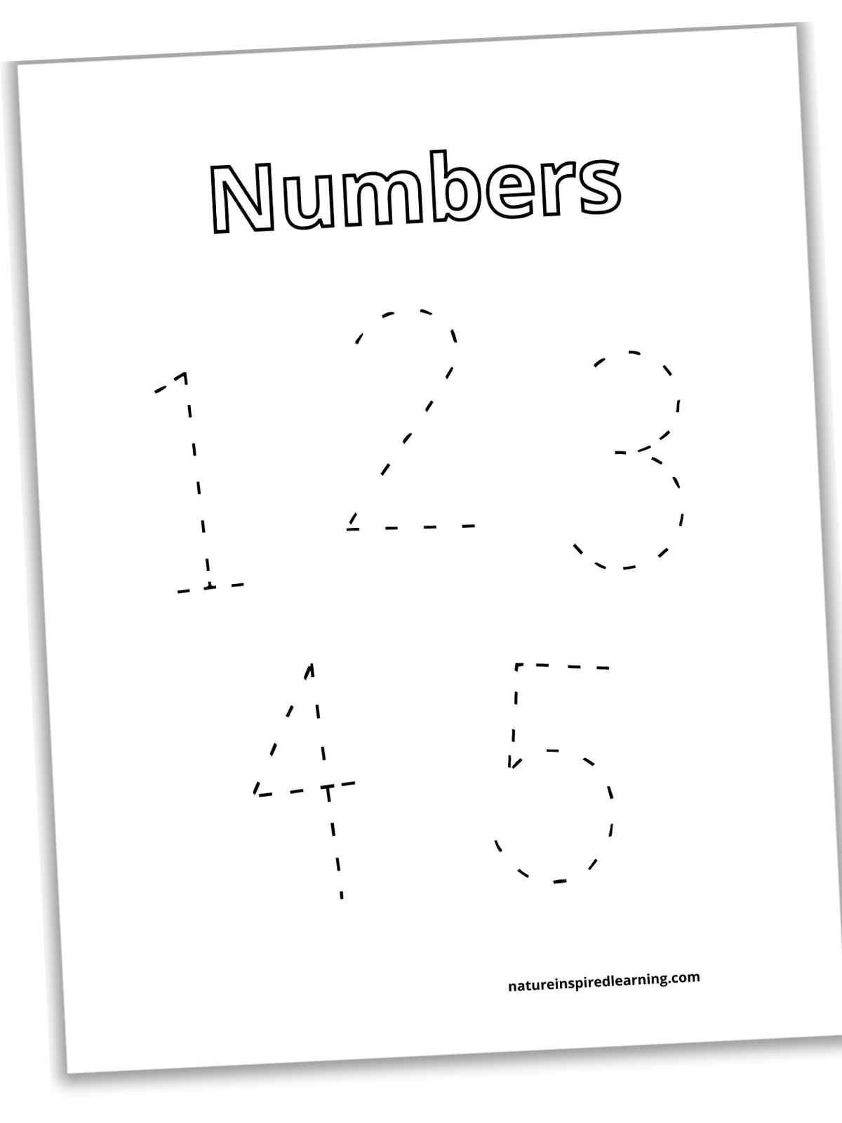 5 Tracing Worksheet