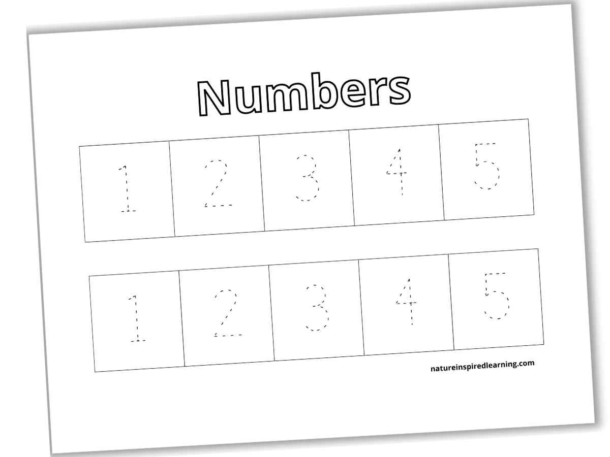Tracing Numbers 1 5 Nature Inspired Learning