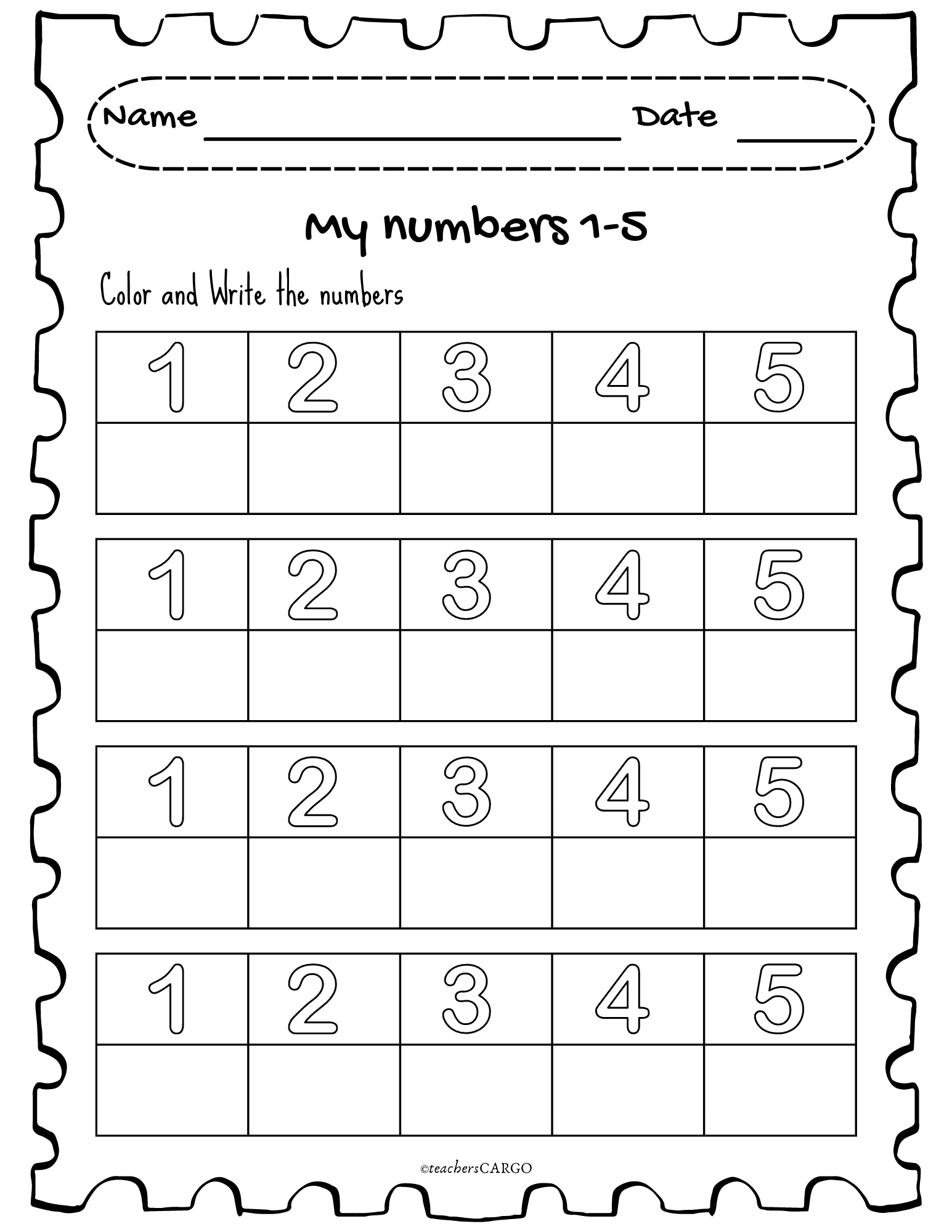 Tracing Numbers 1 5 Number Tracing Worksheets Numbers 1 5 