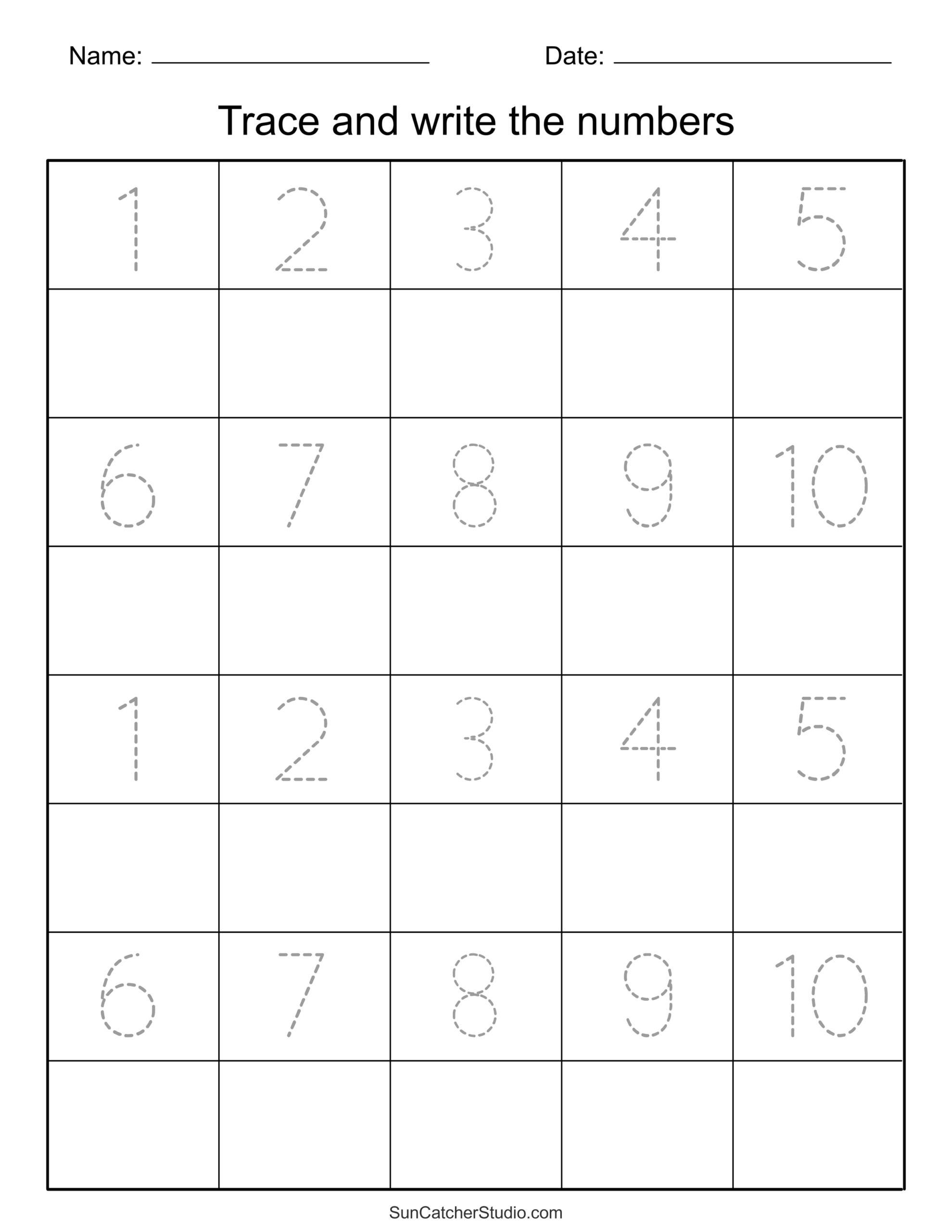 Tracing Numbers Free Printable Practice PDF Worksheets Free Tracing Numbers Free Printable Practice PDF Worksheets Free