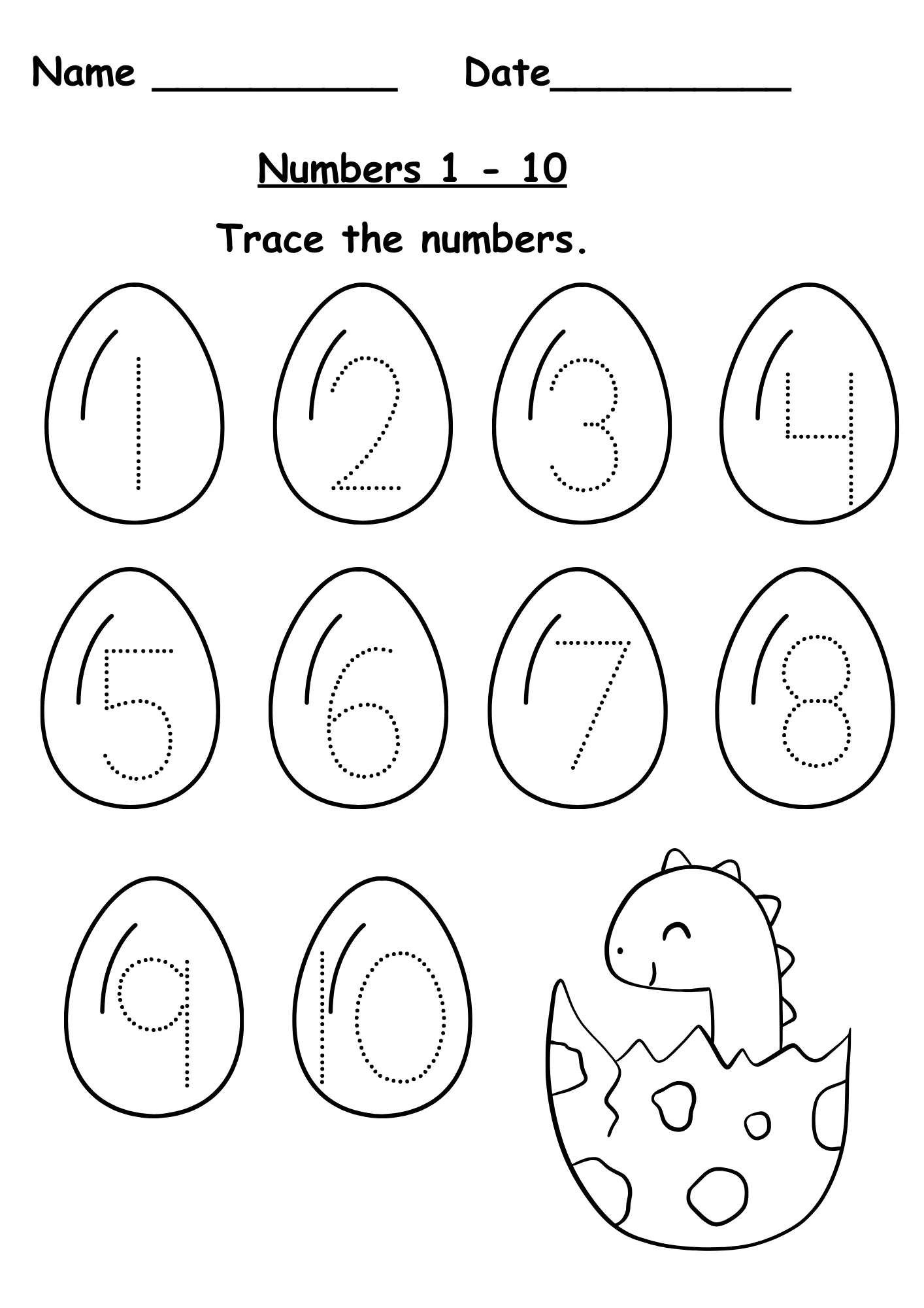 Free Tracing Numbers Worksheets