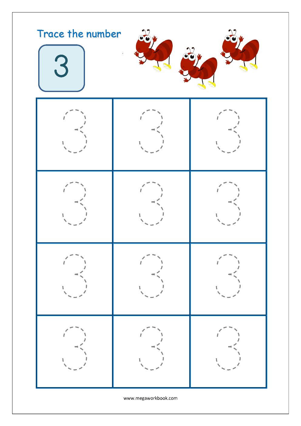 Tracing Numbers Number Tracing Worksheets Tracing Numbers 1 To 