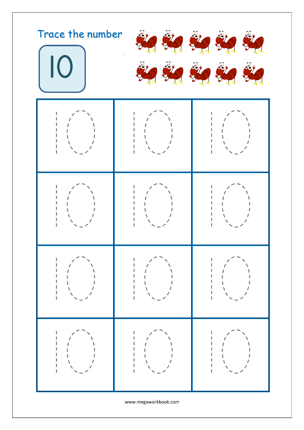 Number 10 Tracing