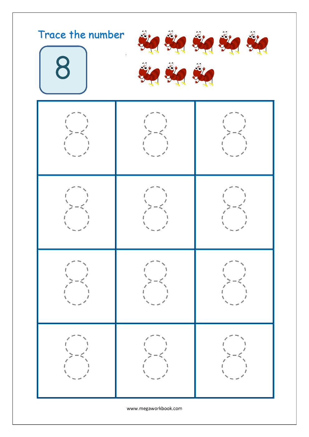 Tracing Numbers Number Tracing Worksheets Tracing Numbers 1 To 