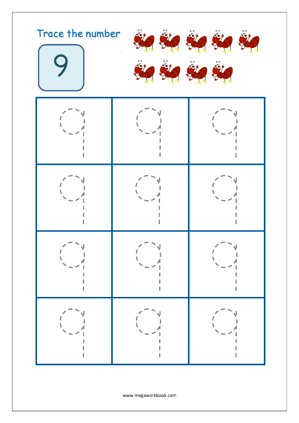 Tracing Numbers Number Tracing Worksheets Tracing Numbers 1 To 