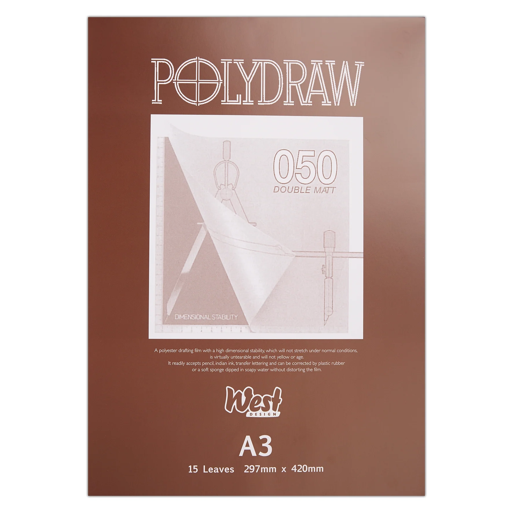 Tracing Pad Westfilm Polydraw Polyester Drafting Film Pad Clear 