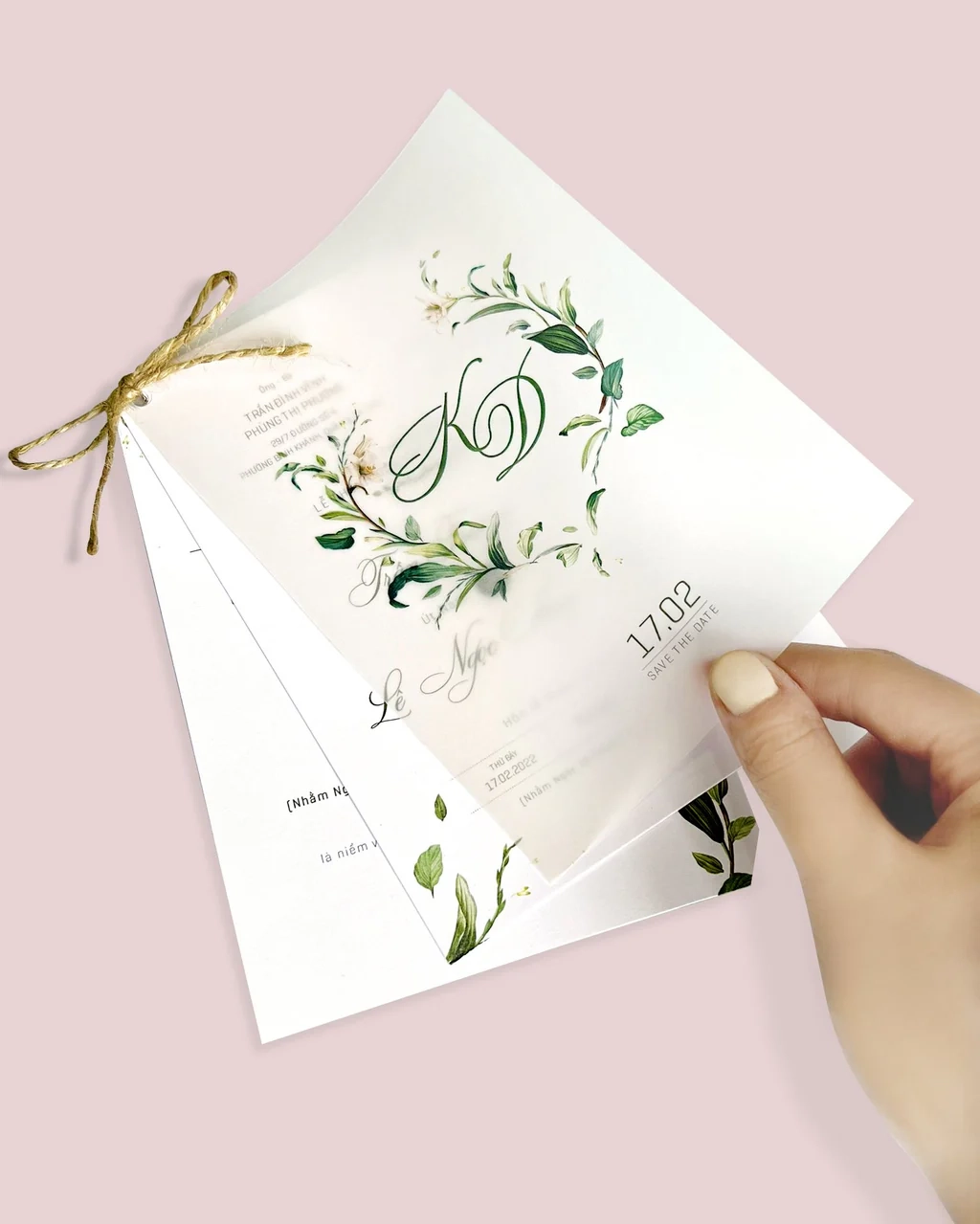 Tracing Paper Wedding Invites