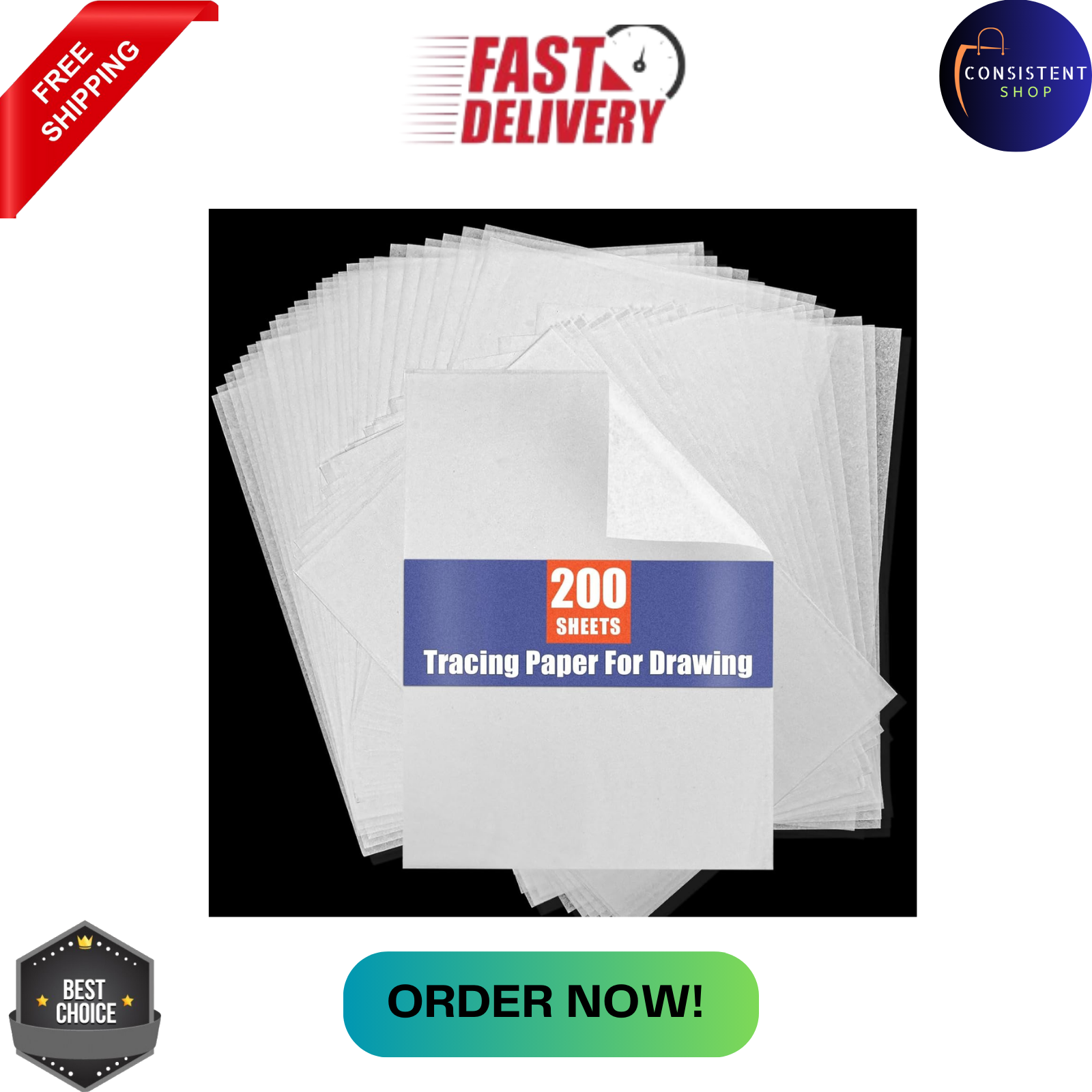 Tracing Paper For Drawing Trace Paper PSLER 200 Sheets White 