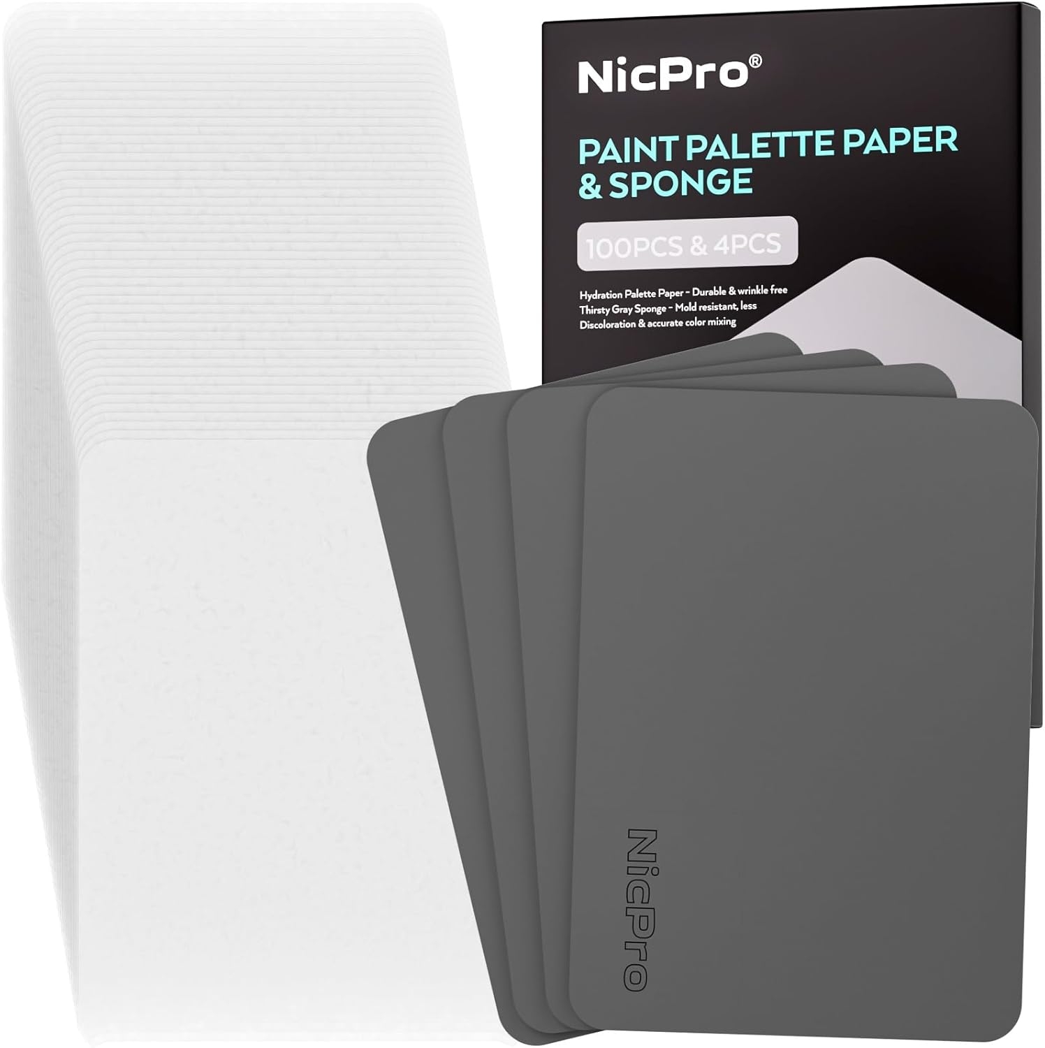 Tracing Paper Nicpro 4 Pack Wet Palette Sponges And 100 Sheets 
