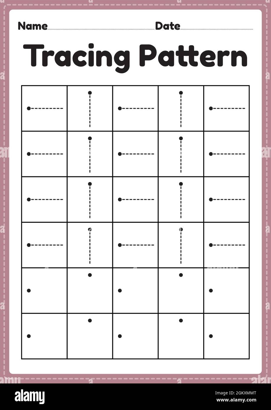 Tracing Lines Worksheets For Nursery