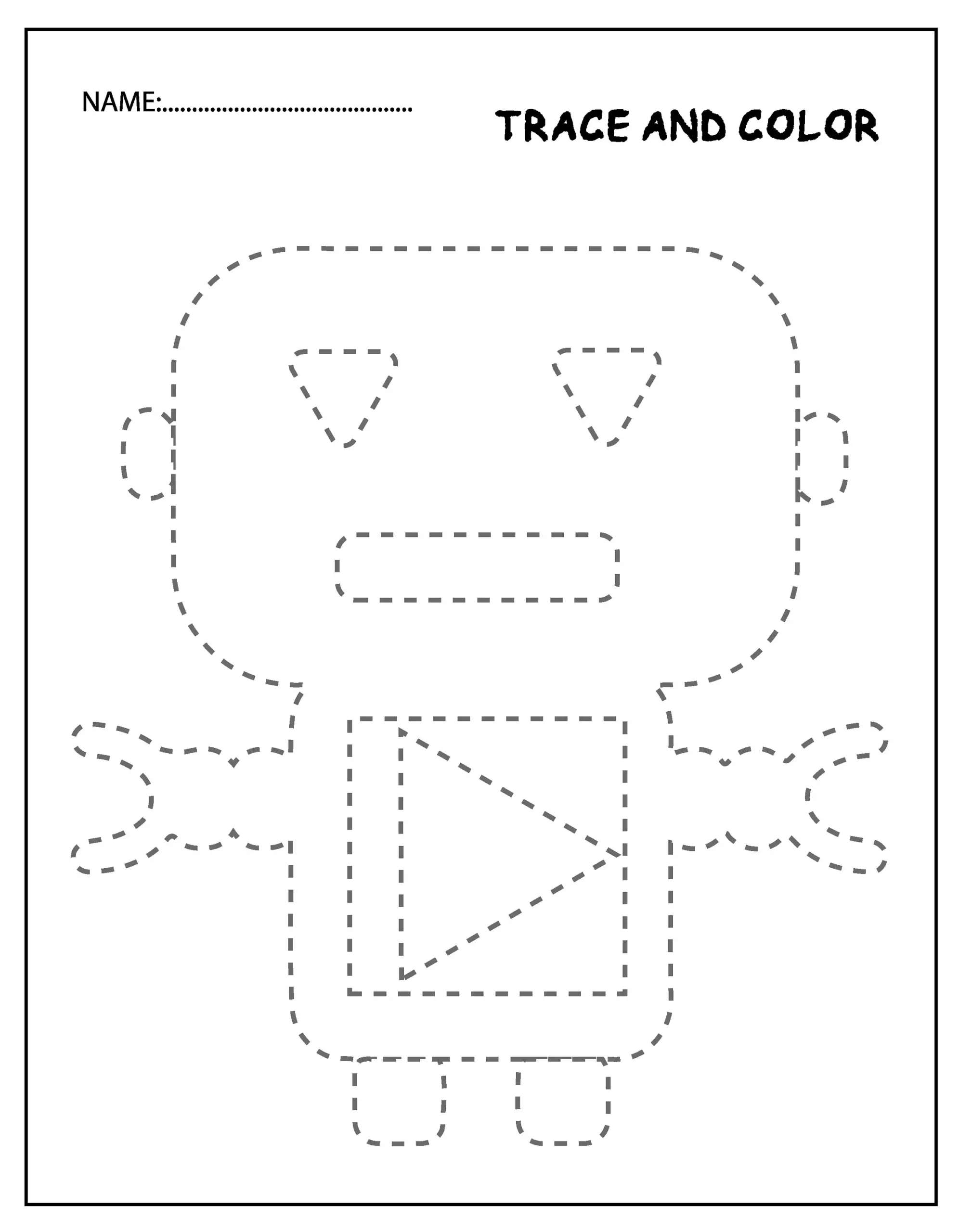 Tracing Robot Sheets Etsy UK