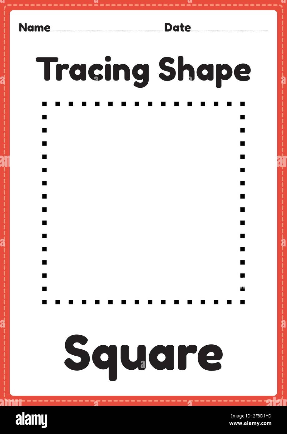 Square Tracing Worksheets