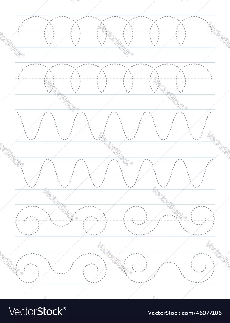 Preschool Tracing Patterns Worksheets