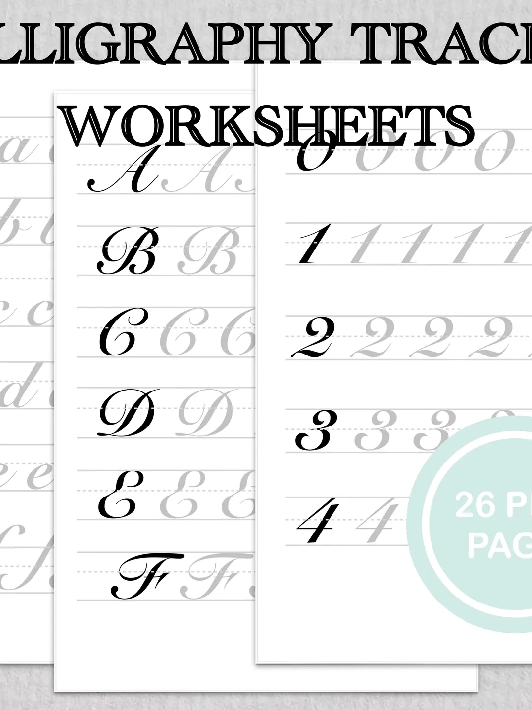 Tracing Sheets Calligraphy Tracing Paper Printable Calligraphy 