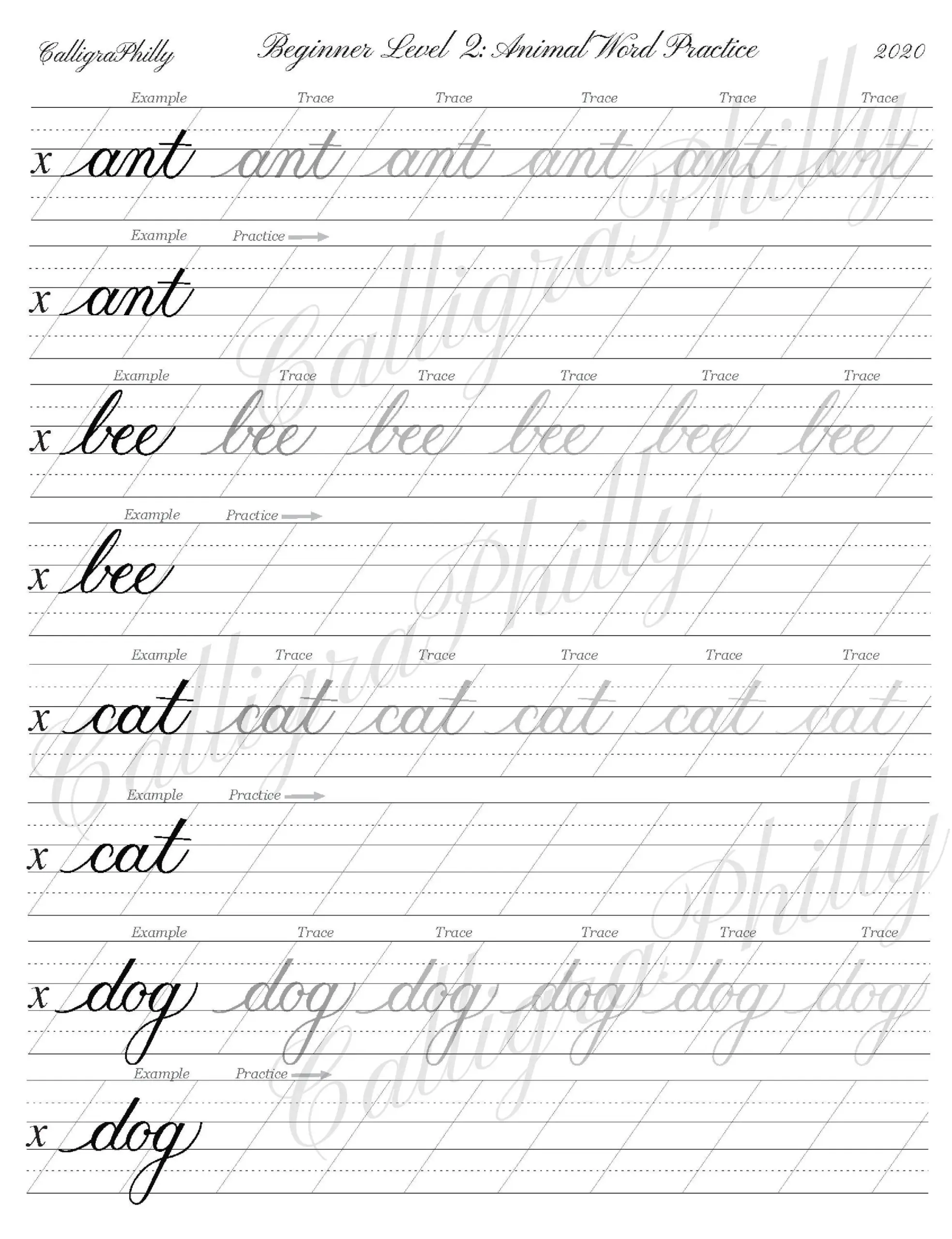 Tracing Sheets Calligraphy Tracing Paper Printable Calligraphy 