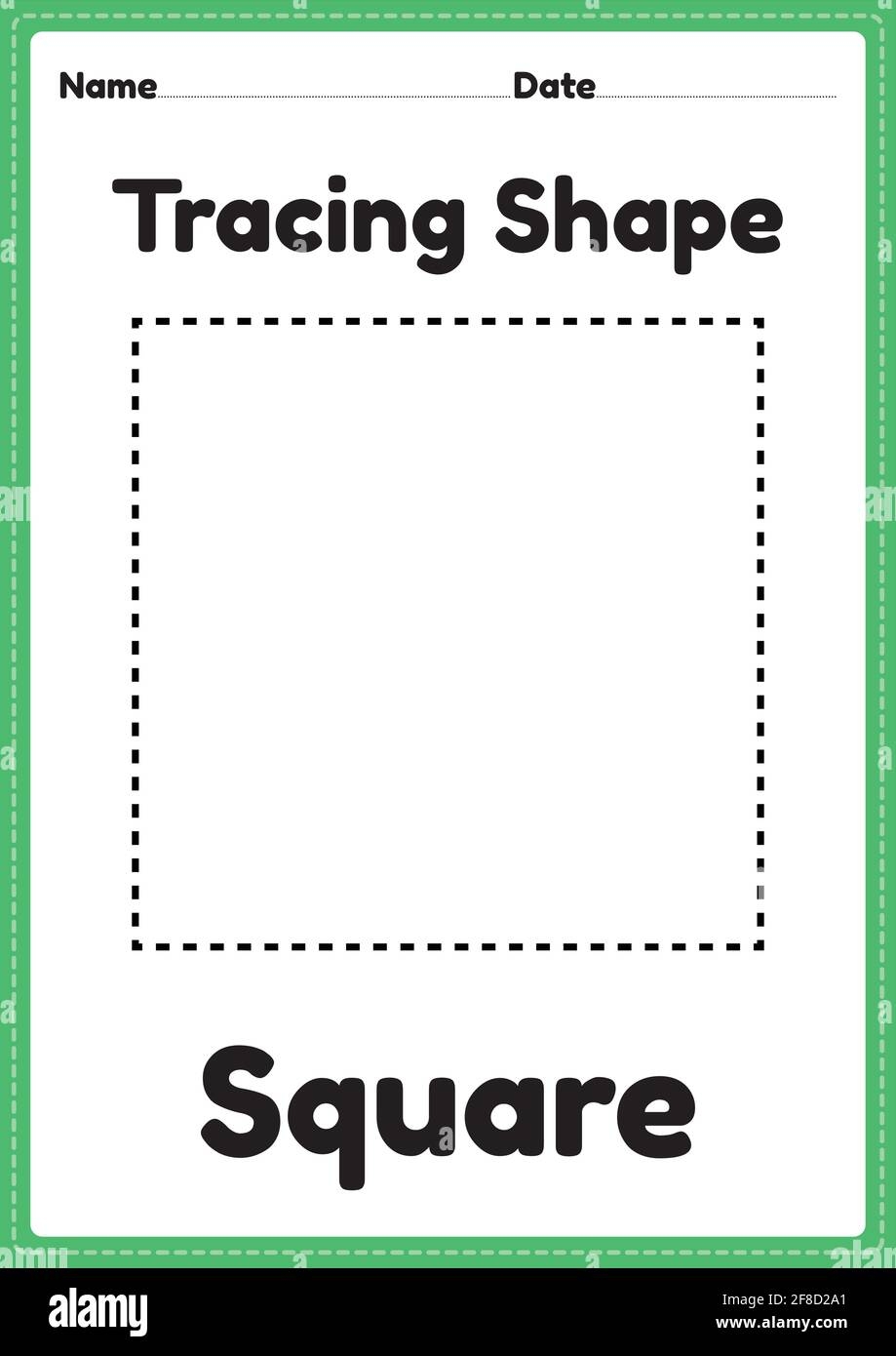 Tracing Square Shapes Worksheet For Kindergarten And Preschool Tracing Square Shapes Worksheet For Kindergarten And Preschool