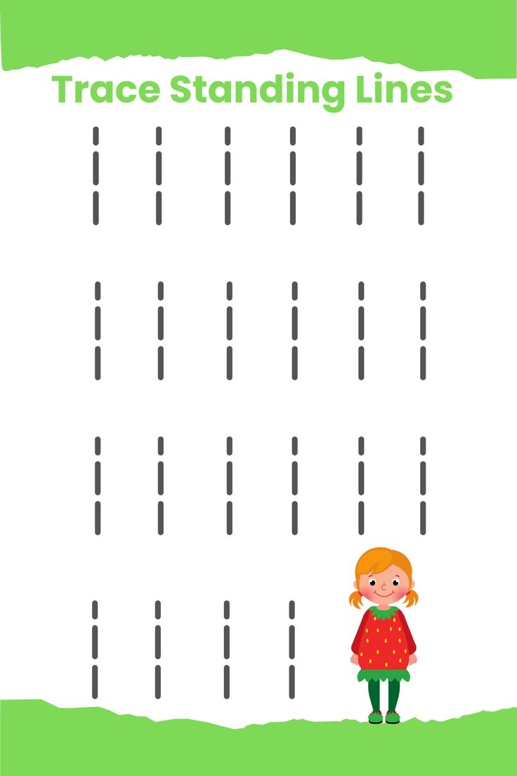 Vertical Line Tracing Worksheets