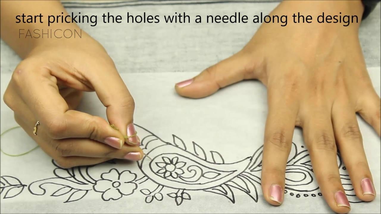 Tracing transfering A Design On The Fabric Tracing transfering A Design On The Fabric