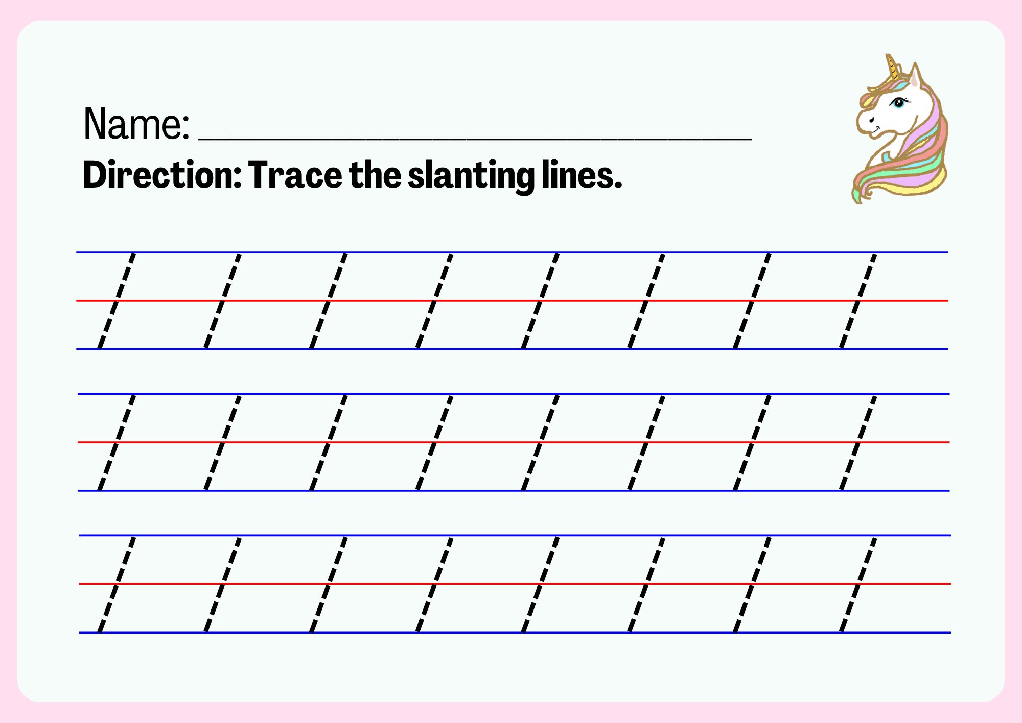 Slanting Lines Tracing