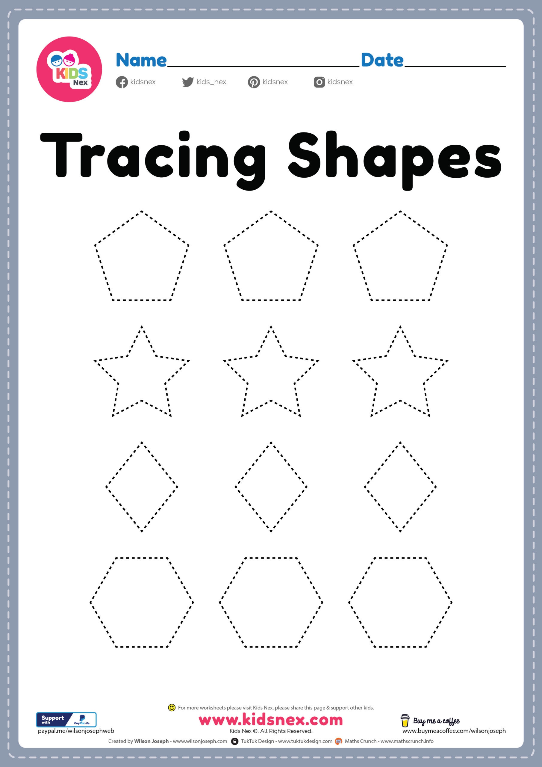 Tracing Worksheets For Preschool Tracing Worksheets For Preschool