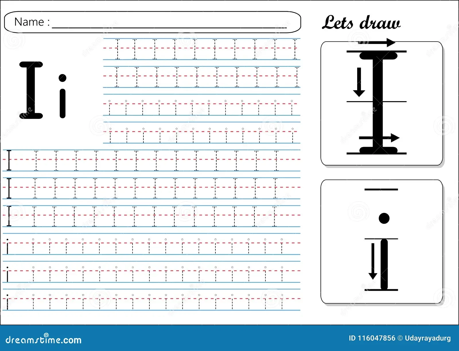 Tracing Worksheet Ii Stock Vector Illustration Of Practice 