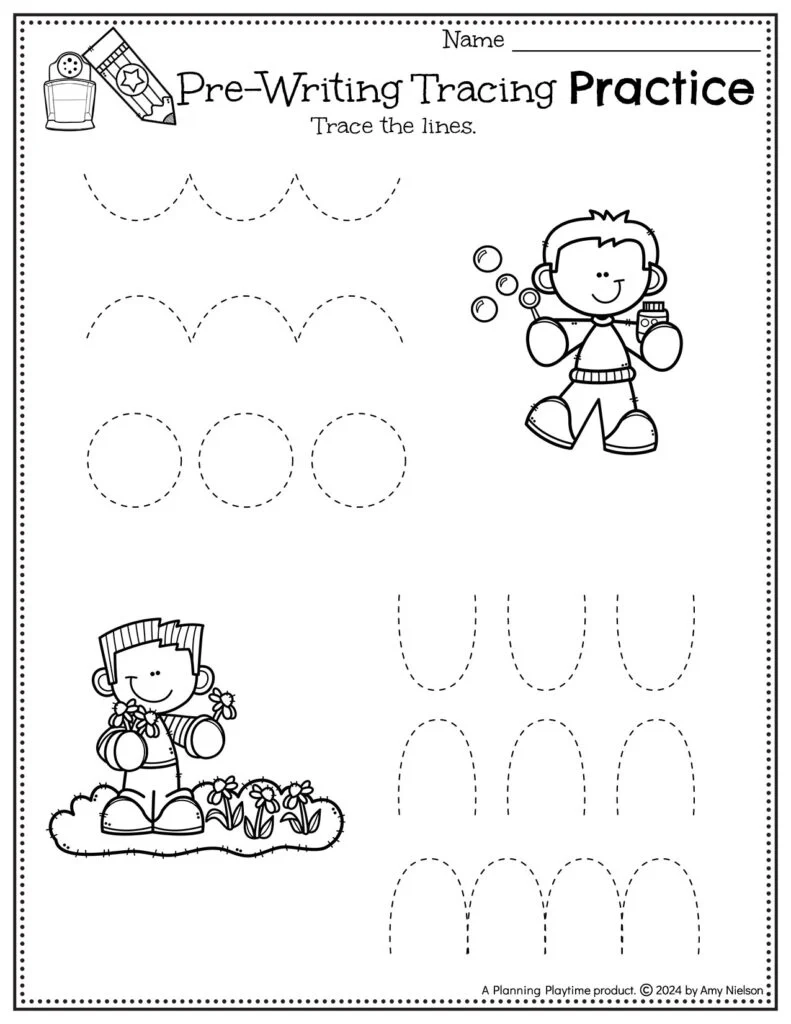 Line Tracing Worksheets For Preschoolers