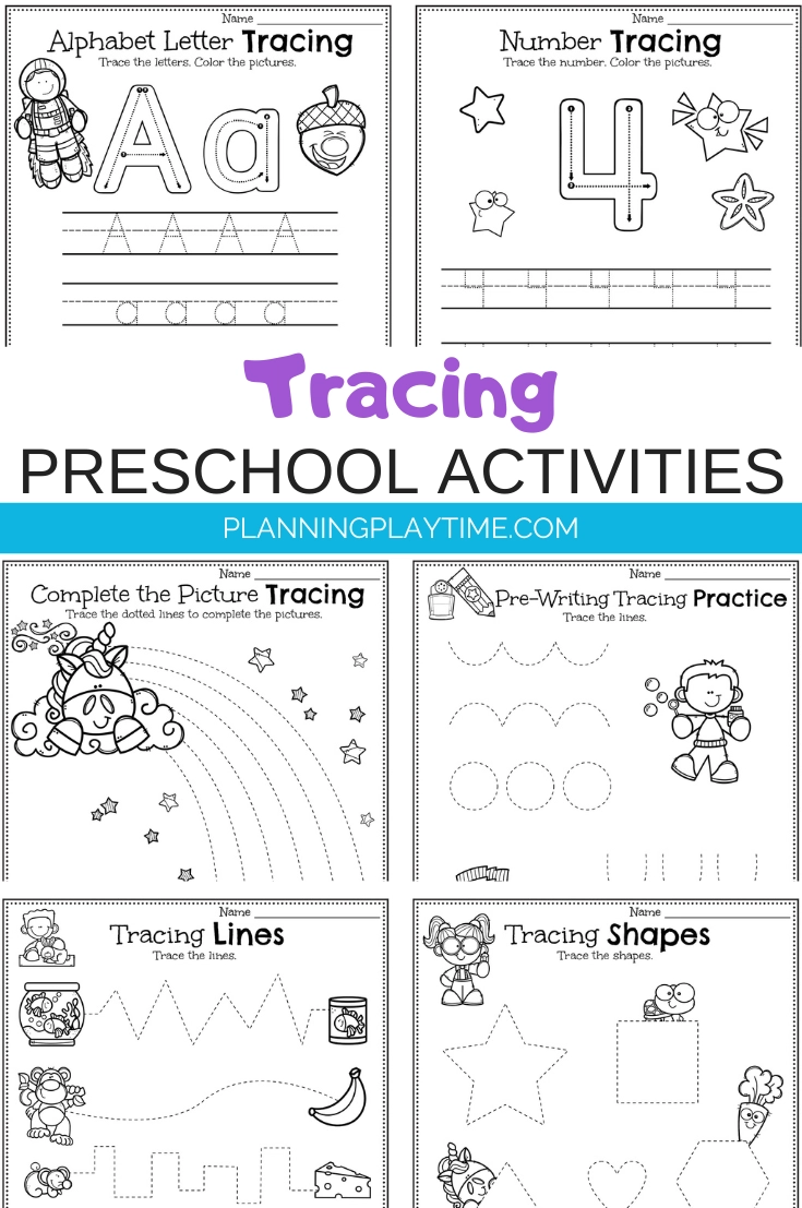 Tracing Worksheets And Activities For Preschool Planning Playtime Tracing Worksheets And Activities For Preschool Planning Playtime
