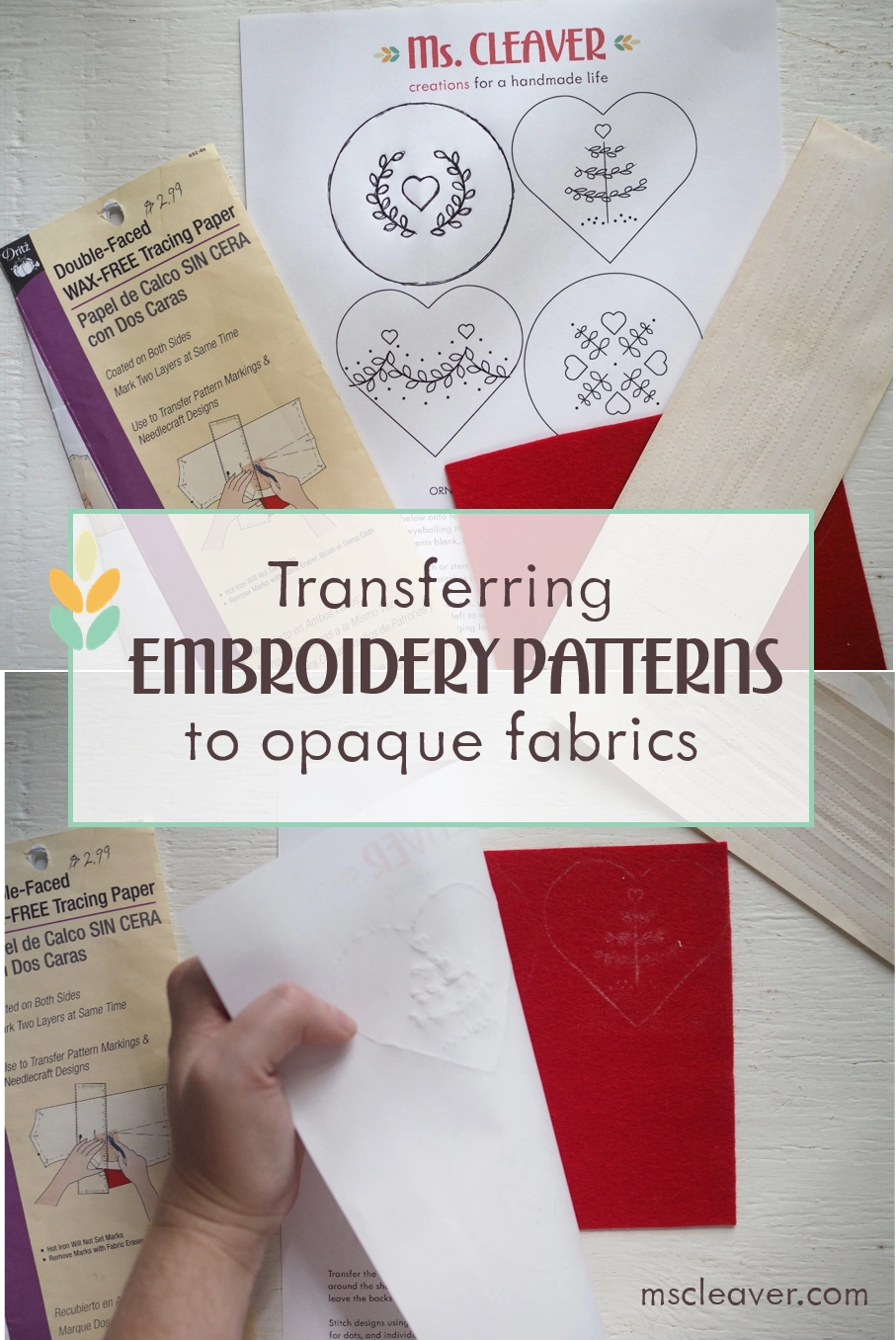 How To Use Embroidery Tracing Paper