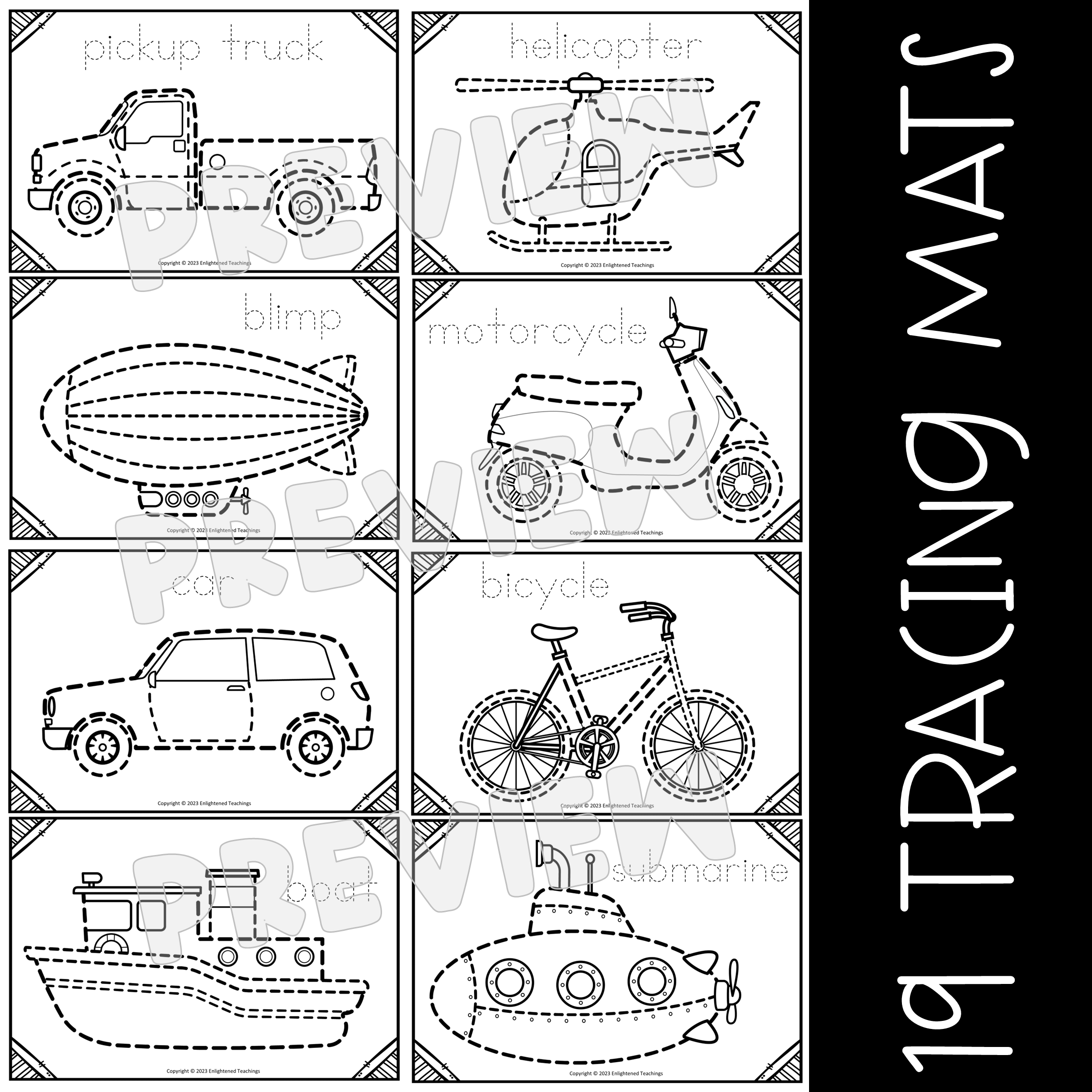 Transport Tracing Worksheets Fine Motor Activity Transportation Transport Tracing Worksheets Fine Motor Activity Transportation