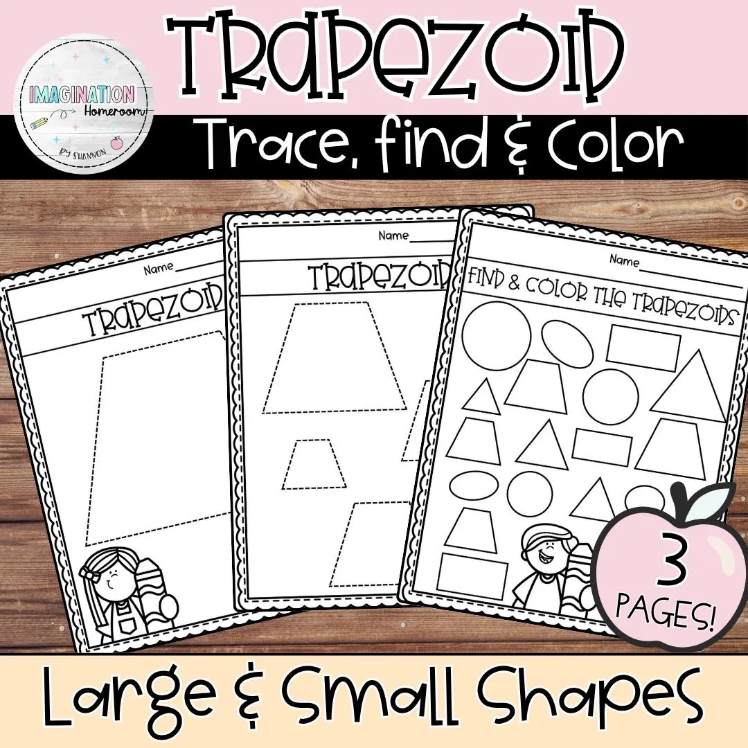 Trapezoid Shape Tracing Worksheets For Preschool And Pre k Fine Trapezoid Shape Tracing Worksheets For Preschool And Pre k Fine