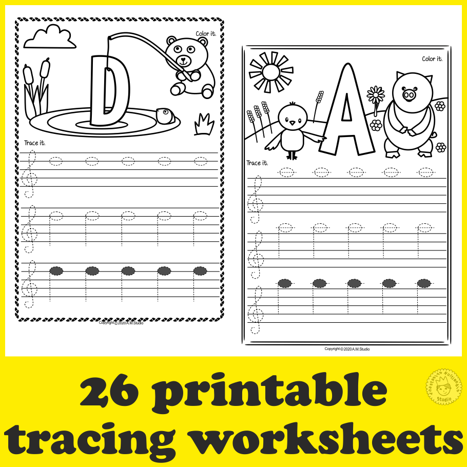 Treble Clef Tracing Free