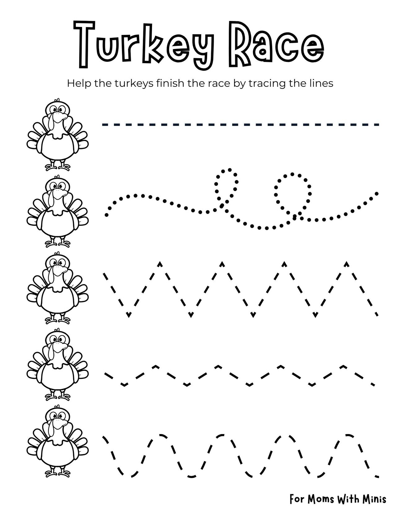 Turkey Race Kids Activity