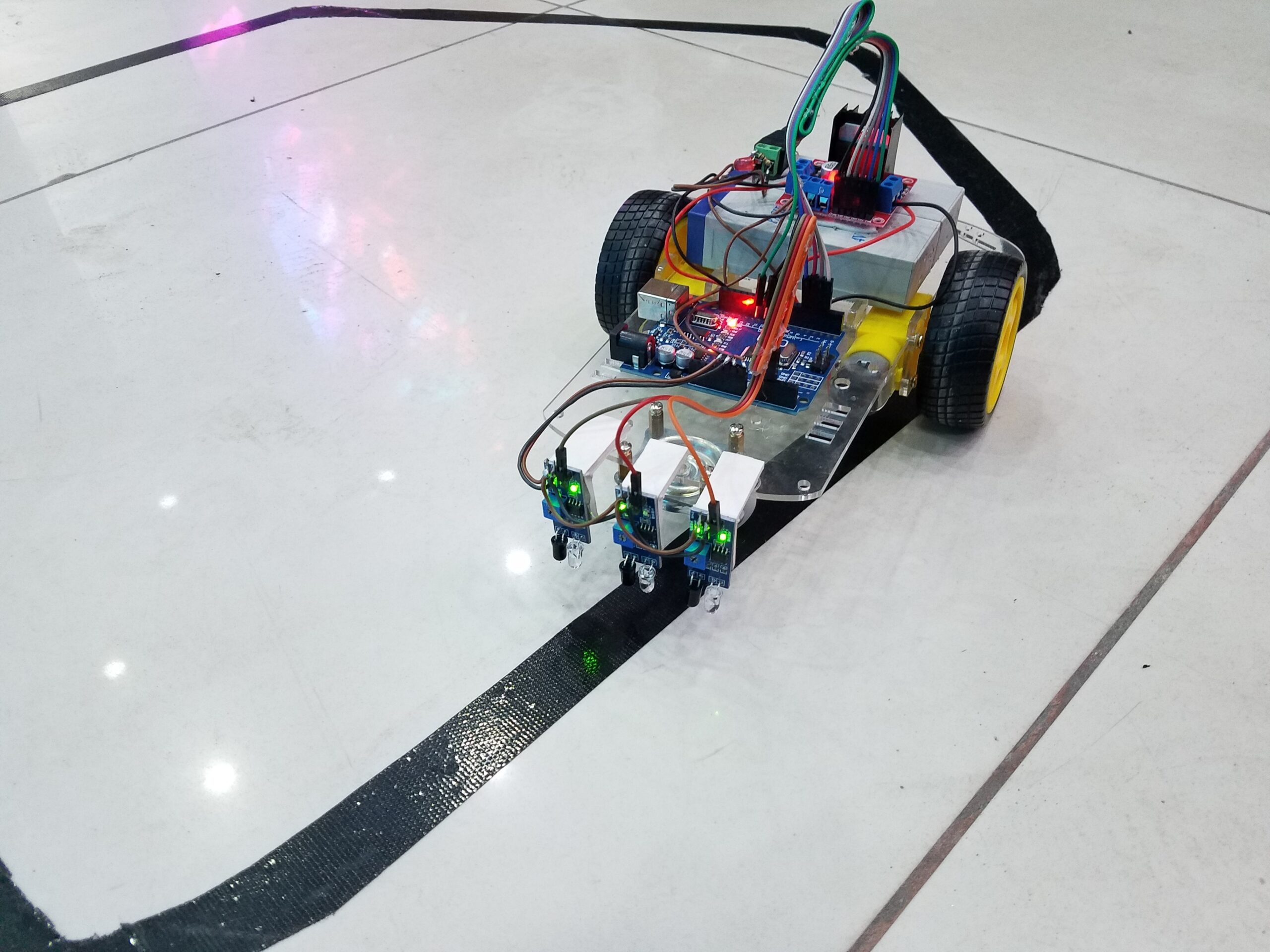 Ultrasonic Sensor Line Follower Robot Kit Using Arduino Ultrasonic 