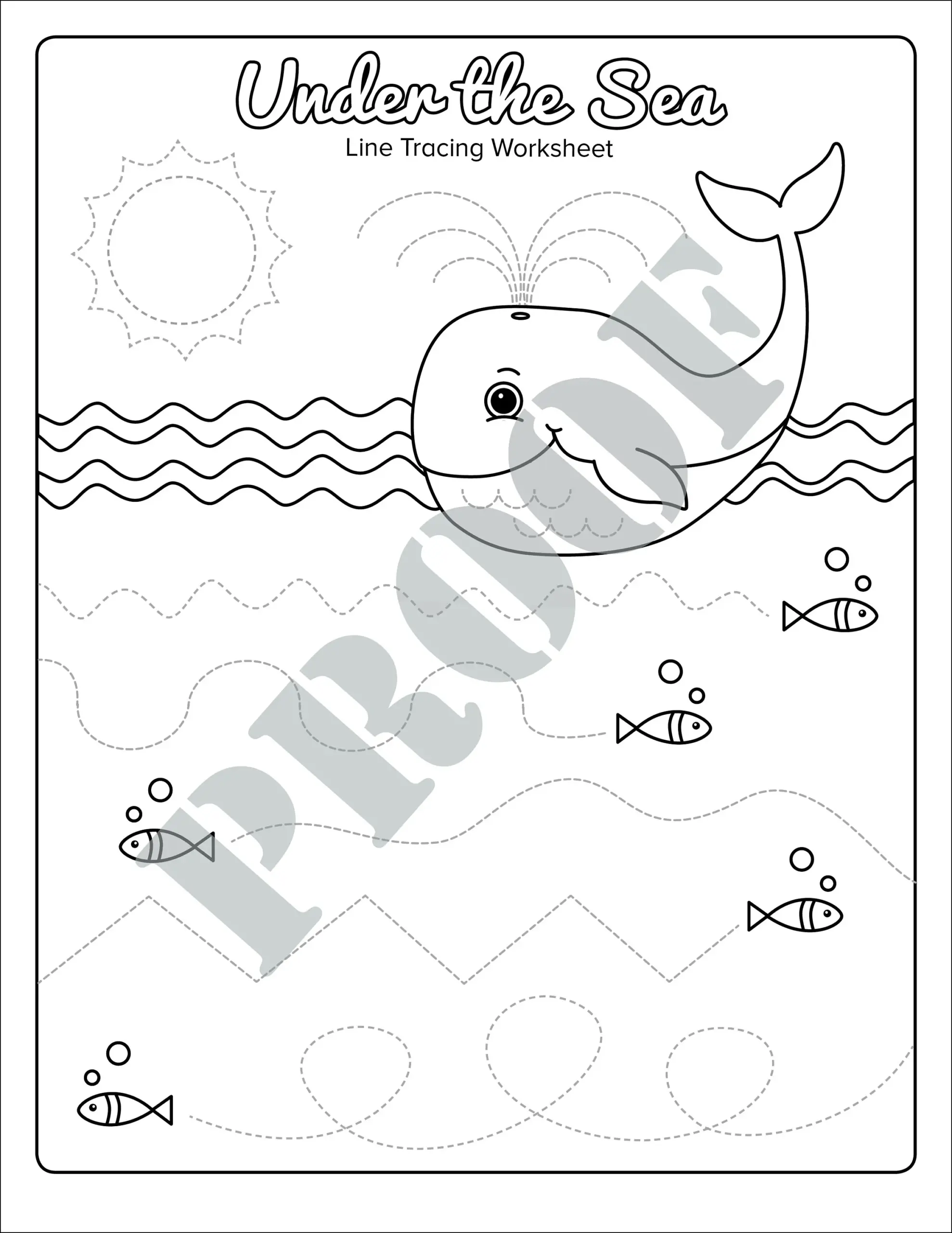 Under The Sea Line Tracing Worksheet Kids Whale Coloring Pencil Under The Sea Line Tracing Worksheet Kids Whale Coloring Pencil