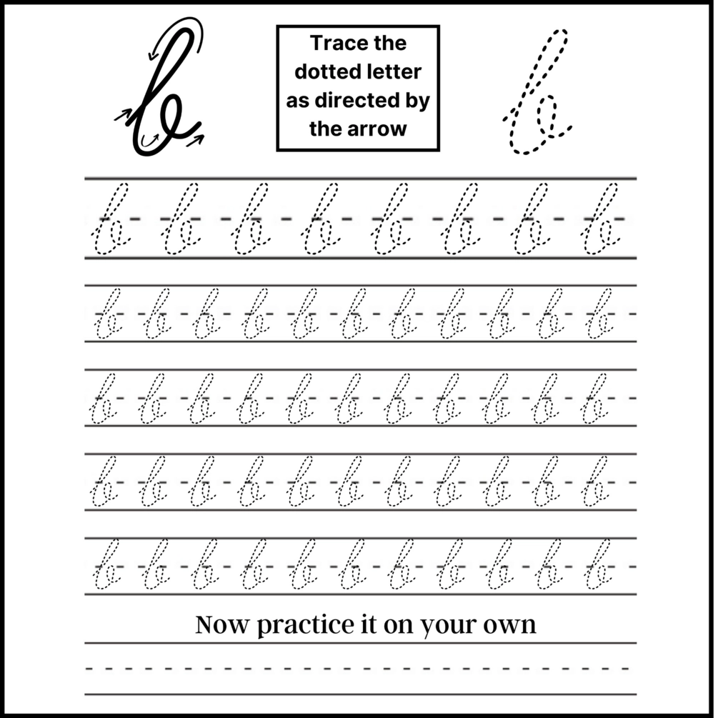 Tracing Cursive Worksheets