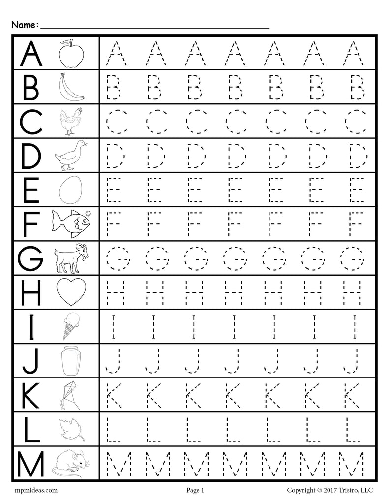 Abc Worksheets Tracing