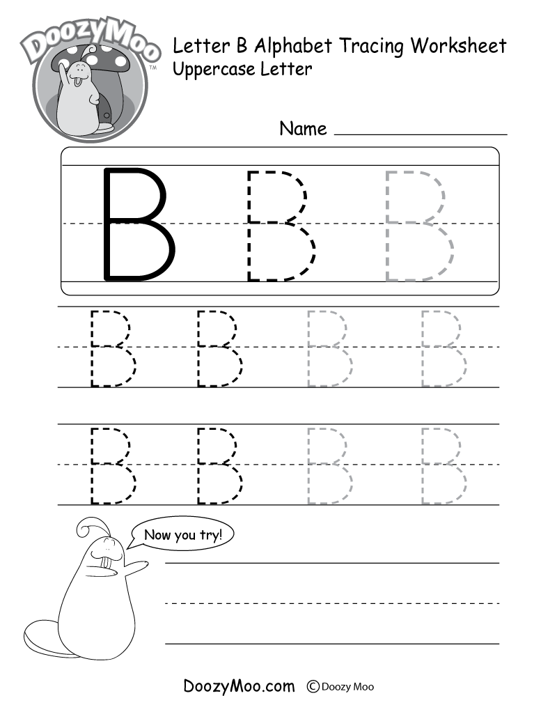 Tracing Letter B Worksheet