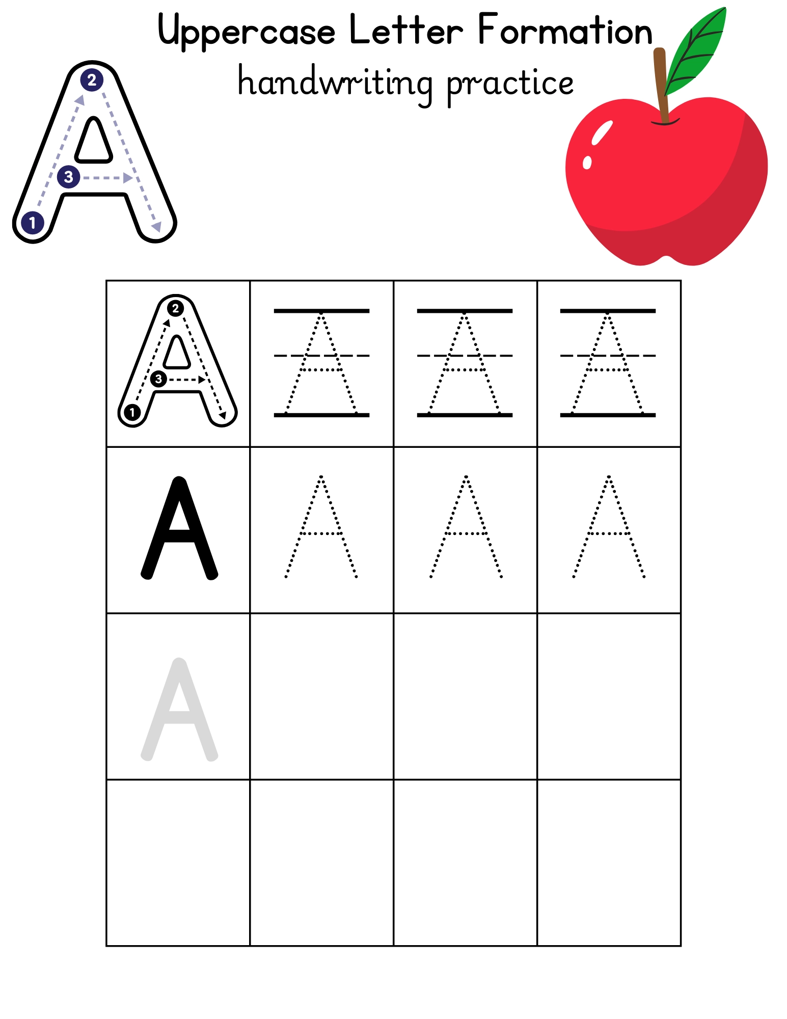 Uppercase Letter Tracing Worksheets Free Preschool Printables Uppercase Letter Tracing Worksheets Free Preschool Printables