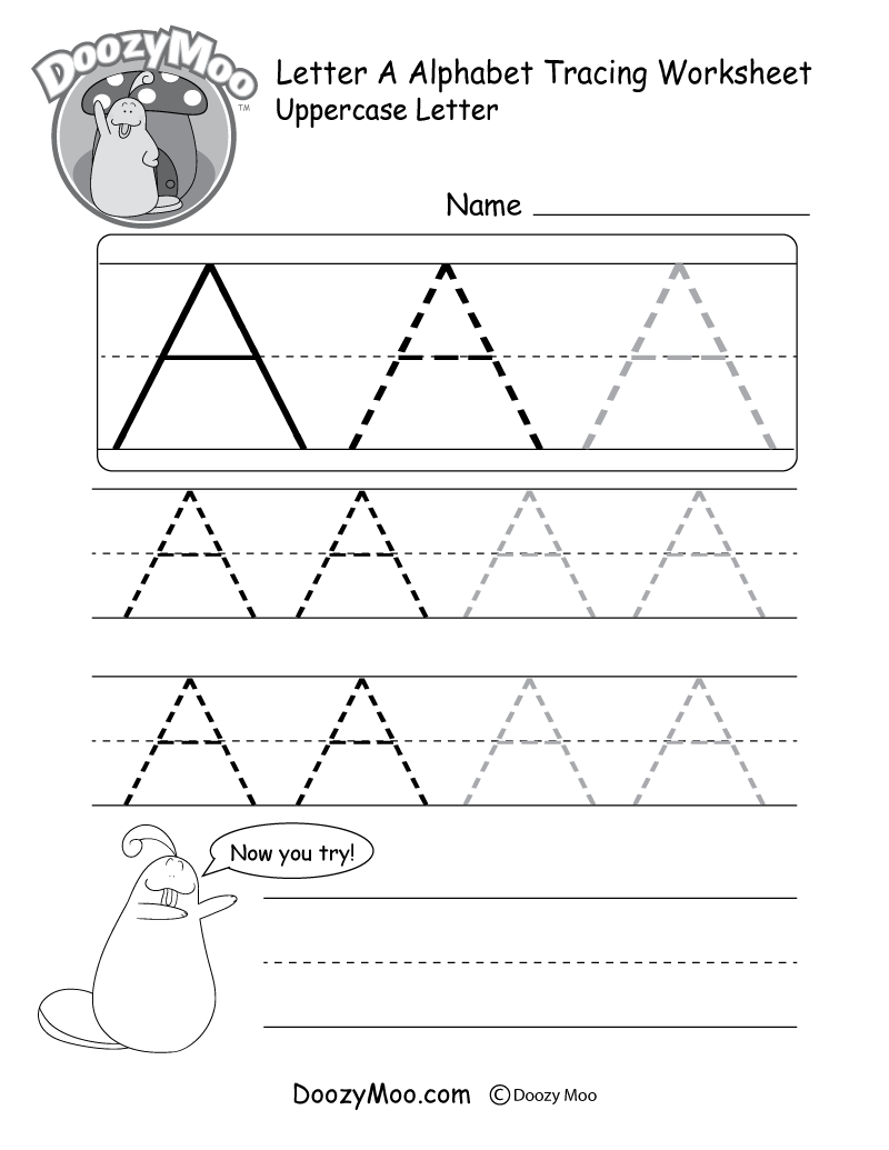 Letter A Tracing Sheet Free